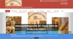 Desktop Screenshot of encuadernacionesbuet.com